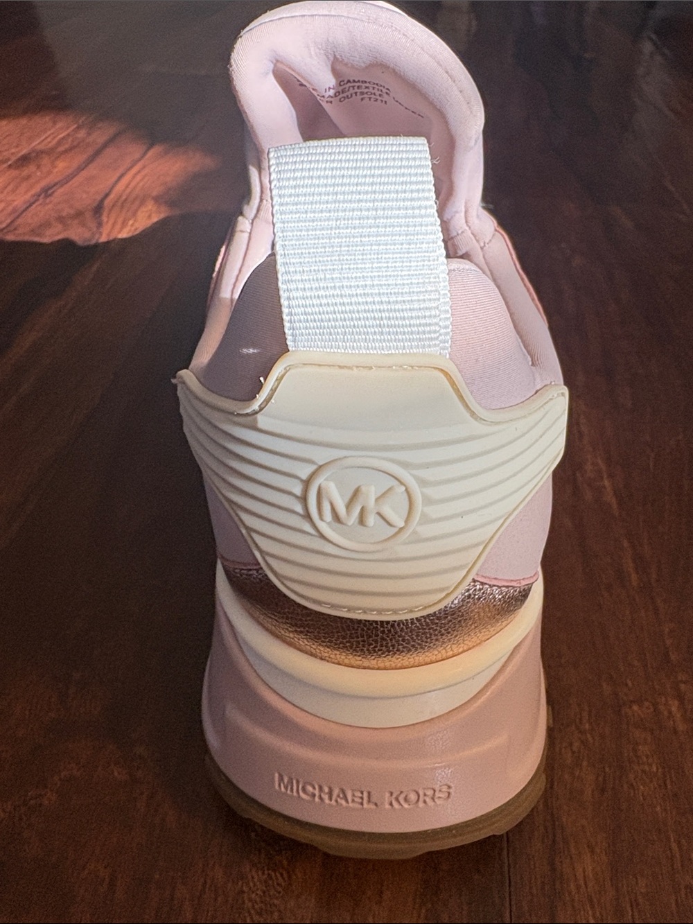 Michael Kors Rose Gold and Blush Runner Sneakers - Picture 4 of 8